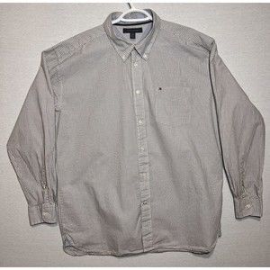Tommy Hilfiger Long Sleeve Shirt Button Up  Men's Size XL Checkered